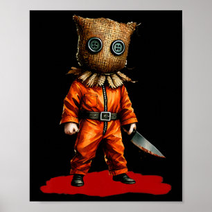 Póster Espectacular Cuchillo de horror de la máscara de a