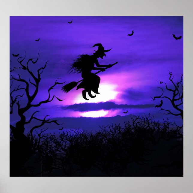 Póster Espectacular diseño de fondo de Halloween. (Frente)