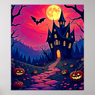 Póster Espectacular Halloween Hauned Mansion Art