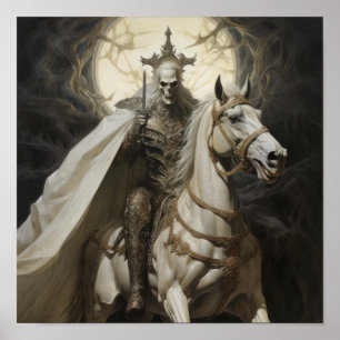 Póster Espectacular jinete - Caballero no muerto en un H 