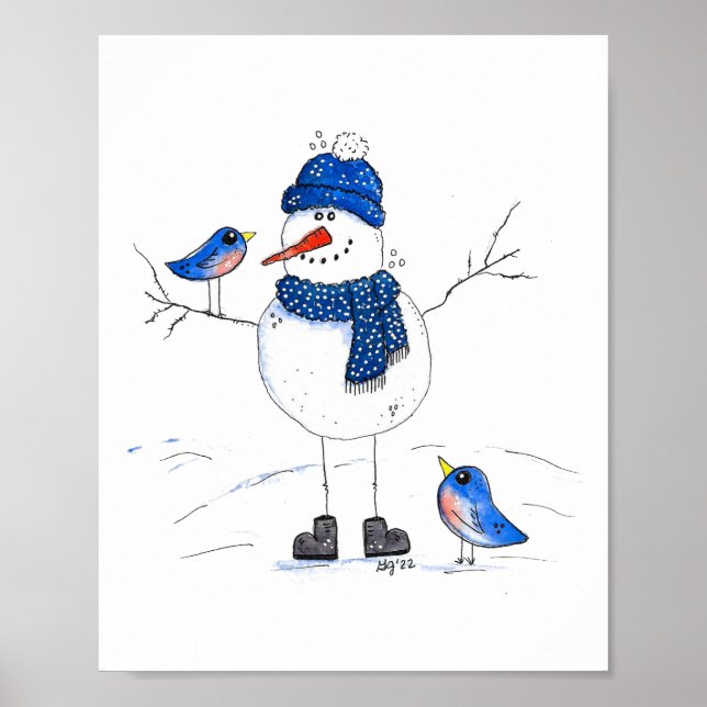 Póster Espectacular muñeco de nieve de largo alcance (Frente)