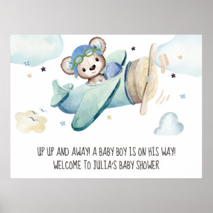 Póster Espectacular piloto del avión acuático Teddy Bear