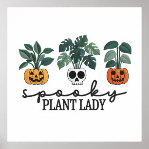 Póster Espectacular planta Lady Halloween Monstera Design