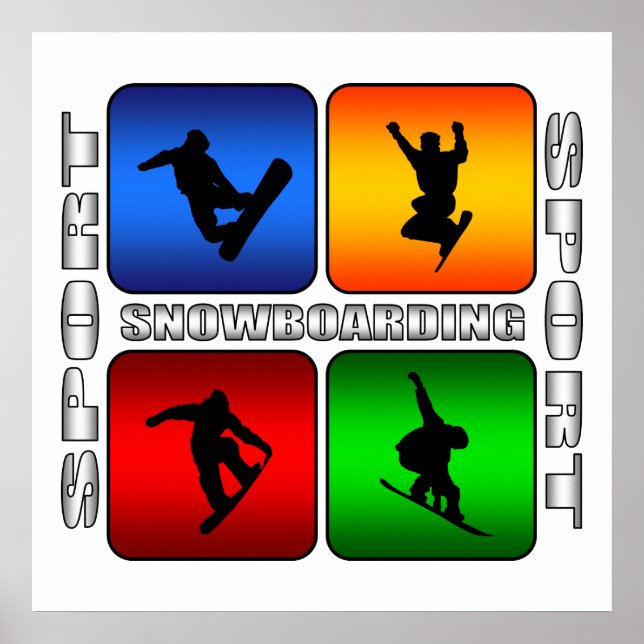 Póster Espectacular Snowboarding (Frente)