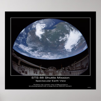 Póster Espectacular Vista de la Tierra - STS-88 Sh...