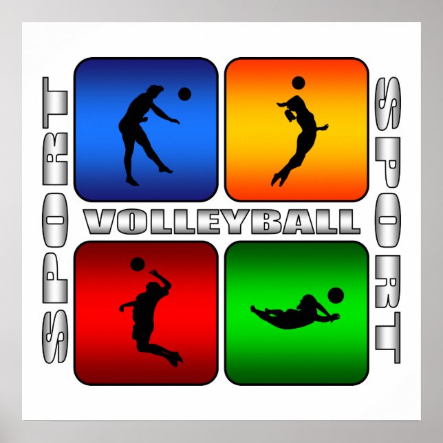 Póster Espectacular voleibol (Frente)