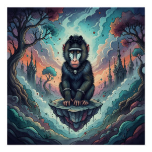 Póster Espectáculo de Baboon gótico