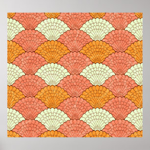 Póster Espectáculo de la Shell: Patrones de mar abstracto