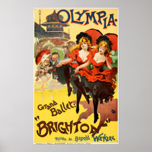 Póster Espectáculo de teatro francés OLYMPIA BRIGHTON Gra