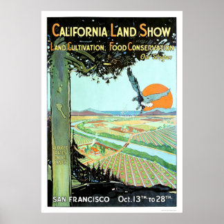 Póster Espectáculo de tierras de California en San Franci