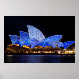 Póster Espectáculo luminoso de la ópera de Sídney