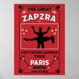 Póster Espectáculo mágico victoriano clásico