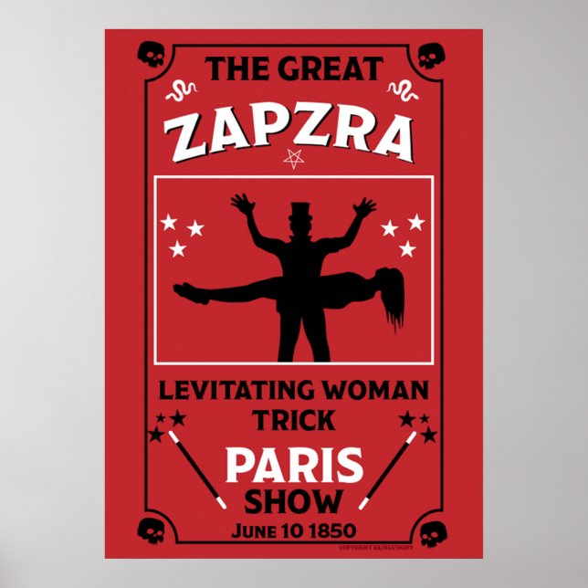 Póster Espectáculo mágico victoriano clásico (Frente)