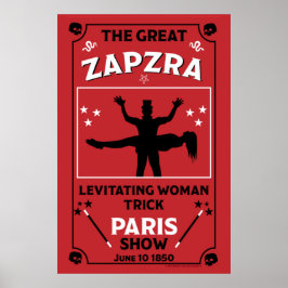 Póster Espectáculo mágico victoriano clásico