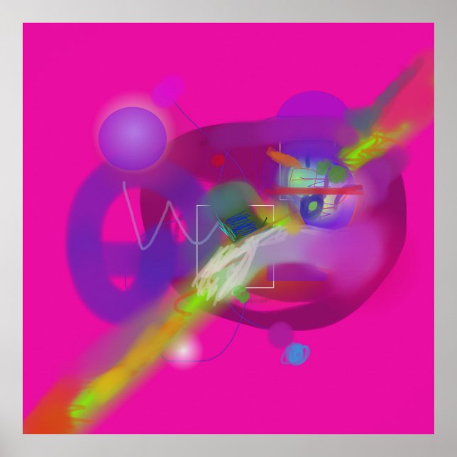 Póster Espectro abstracto de hues en capas (Frente)