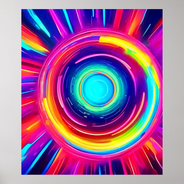 Póster Espectro circular: una exploración vibrante del co (Frente)