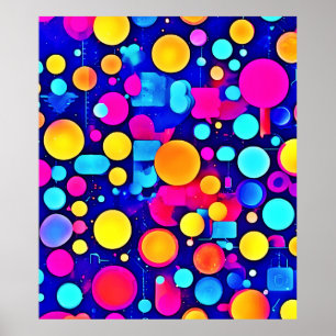Póster Espectro de círculos abstractos coloridos