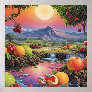 Póster Espectro de fruta de color completo 1