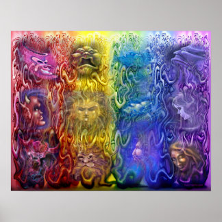 Póster Espectro entrelazado de emoción