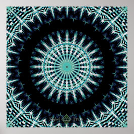 Póster Espectro Onda de Sonido Mandala