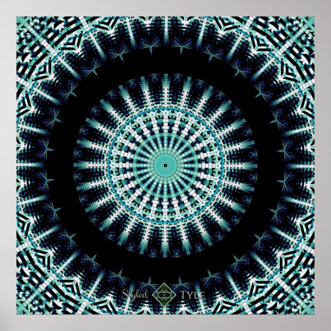 Póster Espectro Onda de Sonido Mandala (Frente)