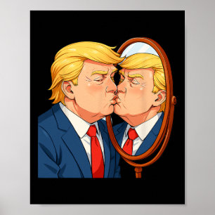 Póster Espejo de besos anti-Donald Trump - Narcisismo Sac