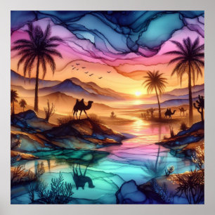 Póster Espejo del desierto