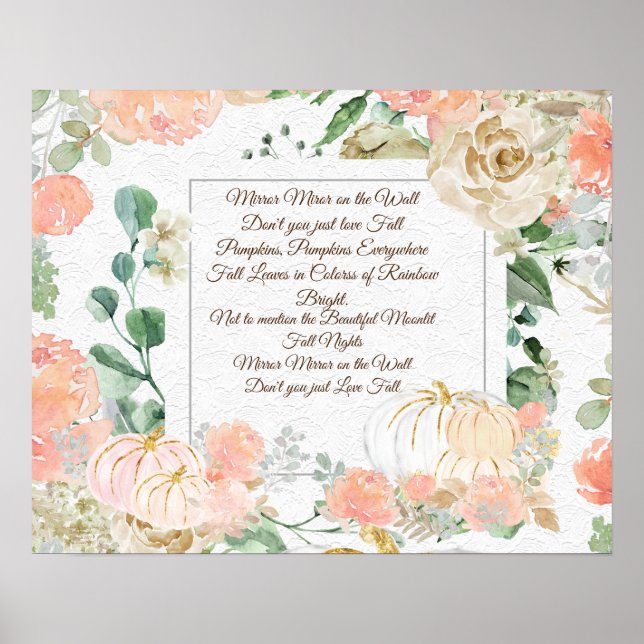 Póster Espejo espejo en el muro Poster de calabaza caída  (Frente)