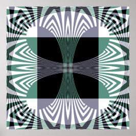 Póster Espejo infinito de brillantez de vidrio de cuatro