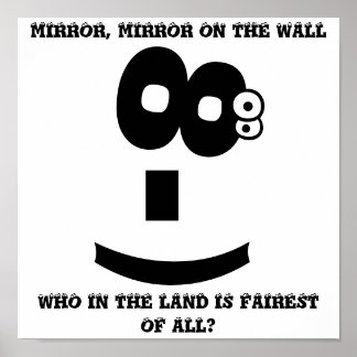 Póster Espejo mágico emoticono de rollo ocular