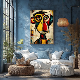 Póster Espejo Primal Expresionismo Abstracto Contemporáne