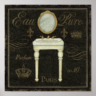 Póster Espejo vintage y rosado