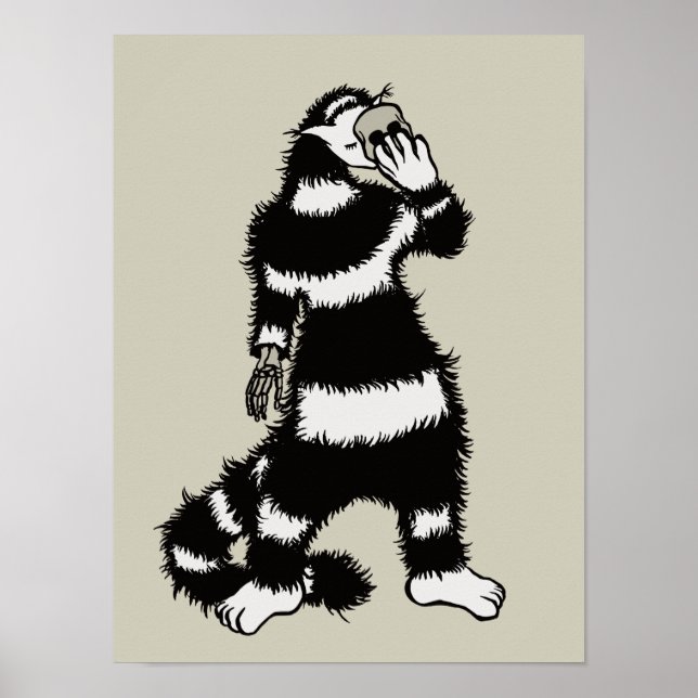 Póster Espeluznante Creatura De Gato Máscara De Cráneo De (Frente)