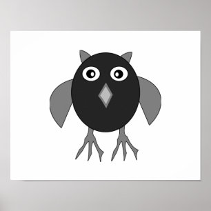Póster espeluznante de búho de Halloween