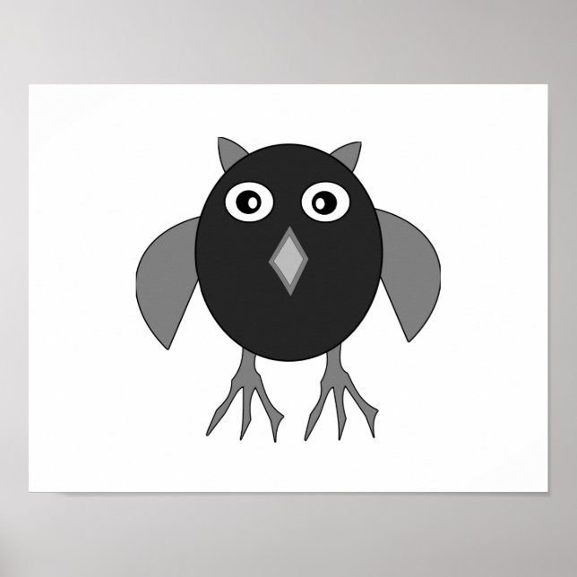 Póster espeluznante de búho de Halloween (Frente)