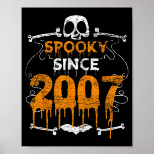 Póster Espeluznante desde 2007 Regalos de Halloween Cumpl