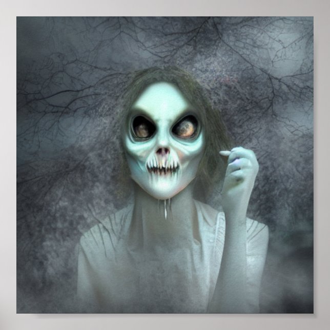 Póster Espeluznante Fantasma (Frente)