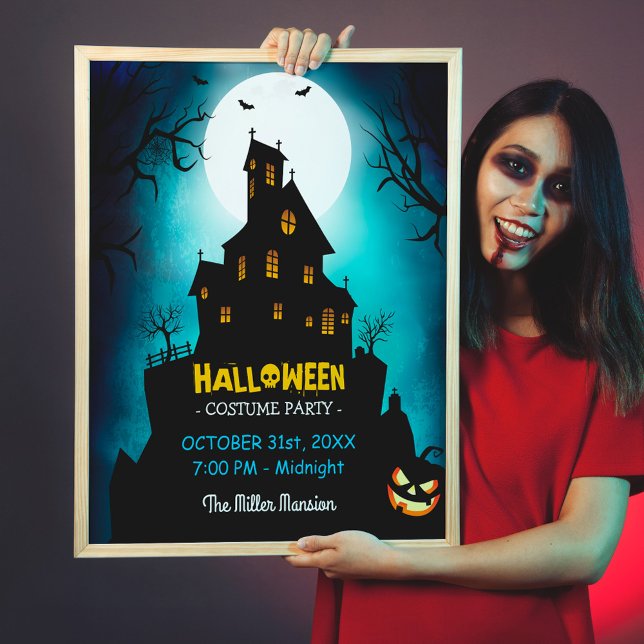 Póster Espeluznante fiesta de Halloween con disfraces par (Subido por el creador)