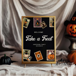 Póster Espeluznante fiesta de Halloween con estampado de