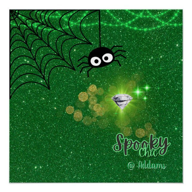 Póster Espeluznante fiesta de Moda de Halloween (Anverso)