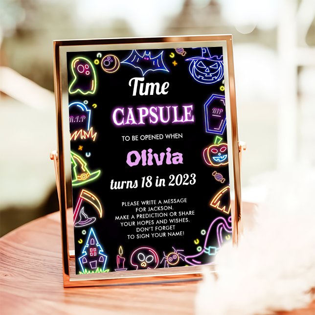 Póster Espeluznante Rótulo de la cápsula del tiempo de la (Subido por el creador)