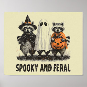 Póster Espeluznante Y Feral Halloween Tía Fantasma