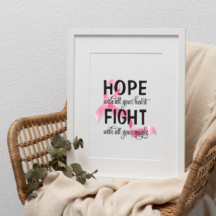 Póster Espera con todo tu corazón Cáncer