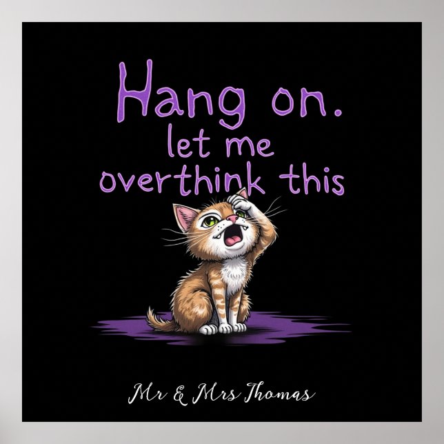 Póster Espera, Déjame Sobrepensar Este Divertido Introver (Frente)