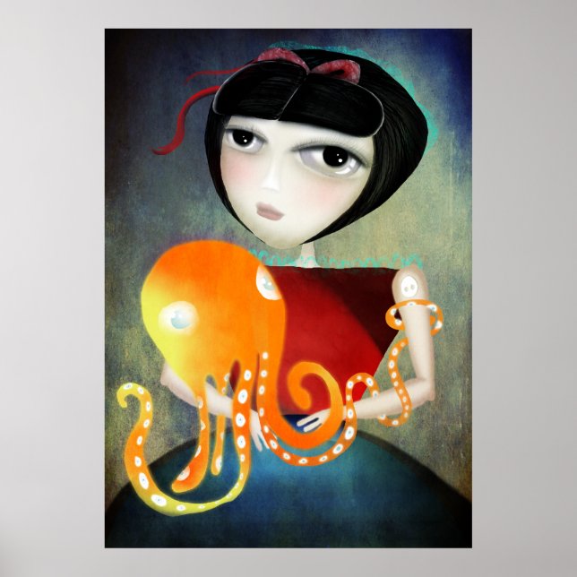 Póster Espera un poco más de lienzo artístico (Frente)