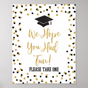 Póster Esperamos Que Tuvieras Un Rótulo De Graduación Div