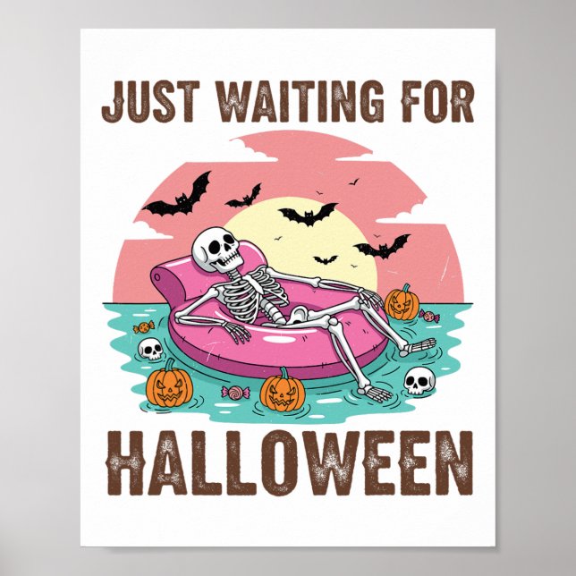 Póster Esperando a Halloween Fiesta de Skeleton (Frente)
