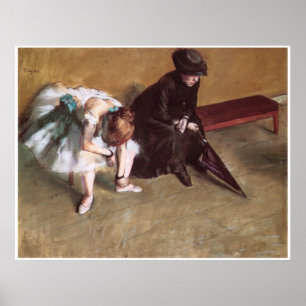 Póster Esperando, C. 1882, Edgar Degas