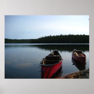 Póster Esperando canoas