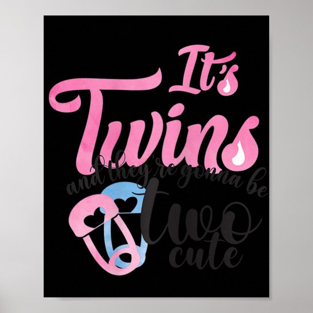 Póster Esperando Dos Bebés Gemelos En Los Que Mamá Tengo  (Frente)